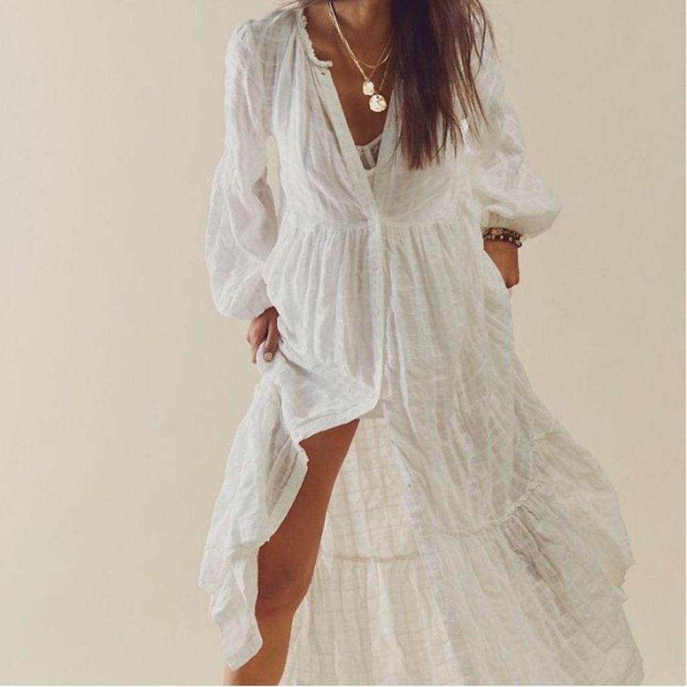 Free People Edie White Maxi Dress